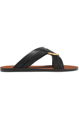 Chloé + Rony Embellished Leather Slides