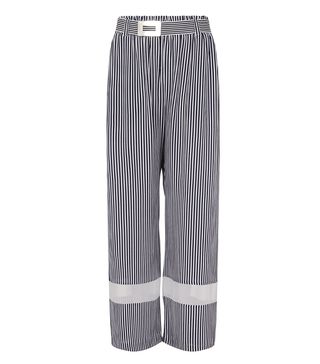 Elvi + Striped Wide Leg Trousers