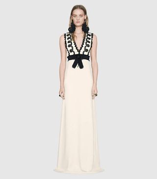 Gucci + Viscose Jersey Gown With Lace Trim