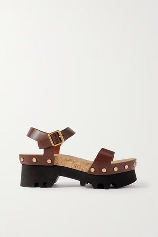 Chloé + Owena Leather Platform Sandals