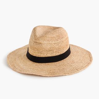 J.Crew + Wide-Brim Packable Straw Hat