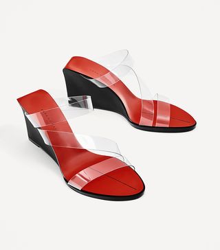 Zara + Backless Vinyl Sandals