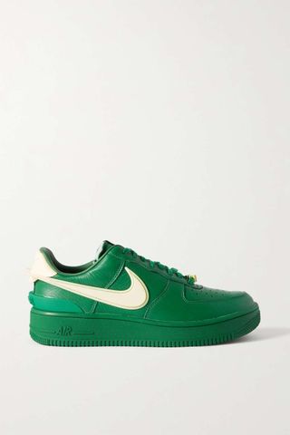 Nike x Ambush + Air Force 1 Rubber-Trimmed Leather Sneakers