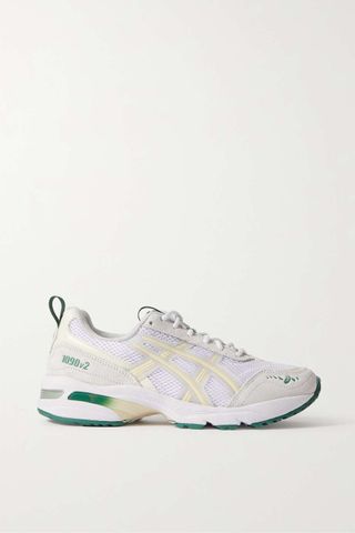 Asics + Gel-1090V2 Faux Leather and Suede-Trimmed Mesh Sneakers