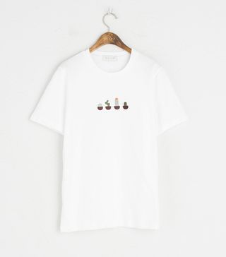 Olive + Four Cactus Embroidered Tee
