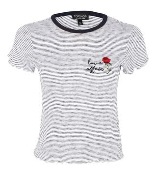 Topshop + Love Affair Embroidered T-Shirt