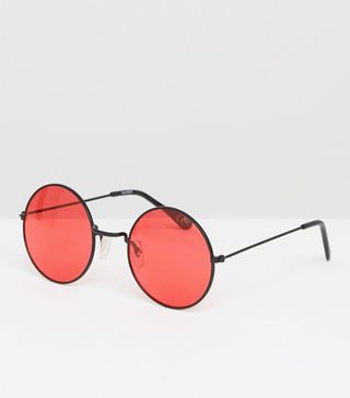 ASOS + Metal 90s Round Sunglasses