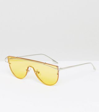 Jeepers Peepers + Yellow Tinted Lens Visor Sunglasses