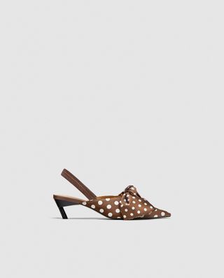 Zara + Polka Dot Slingback Shoes