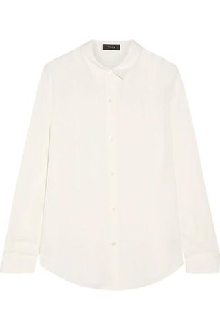 Theory + Tenia Silk Crepe de Chine Shirt