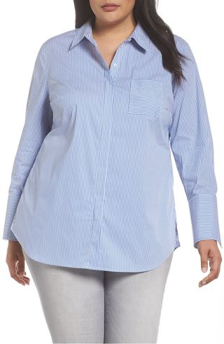 Sejour + Tunic Button Down Shirt