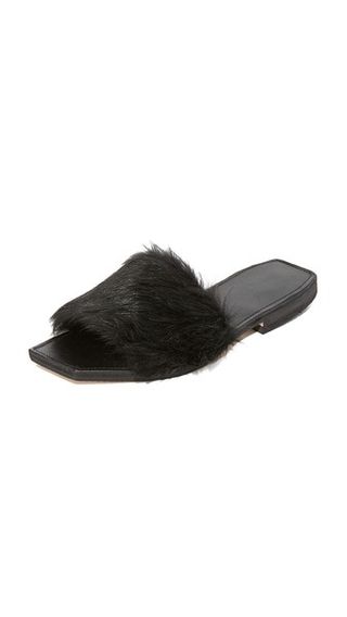 Parme Marin + Furry Baby Slides