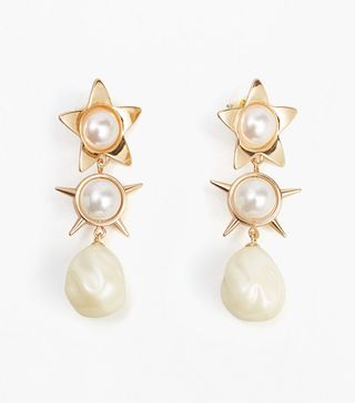 Mango + Double Pearl Earrings