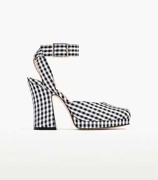 Zara + Gingham Platform Shoes