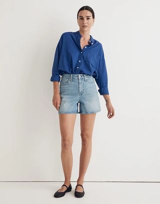 Madewell + The Perfect Vintage Mid-Length Jean Short