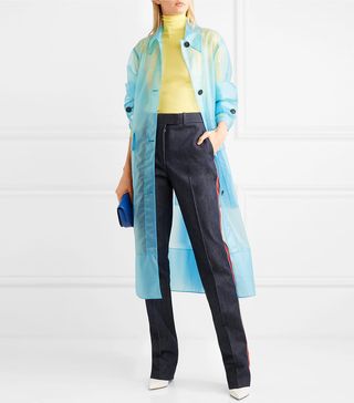 Calvin Klein + Oversized Matte-Pu Trench Coat
