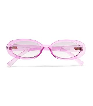 Le Specs + Outta Love Oval-Frame Acetate Sunglasses