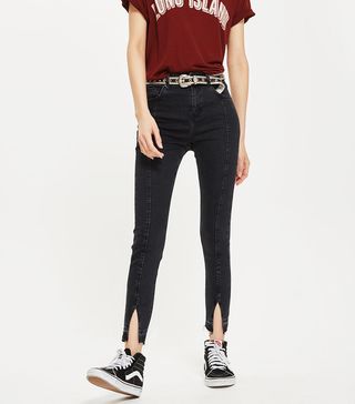 Topshop + Petite Split Hem Jamie Jeans