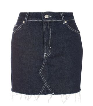 Topshop + Moto Contrast Stitch Skirt