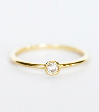 Octavia Elizabeth + Diamond Thin Stack Ring