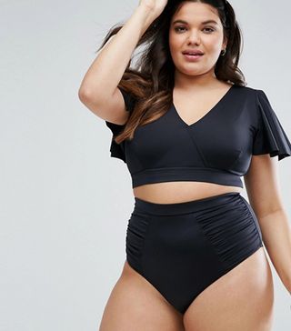 ASOS Curve + Flutter Sleeve Bikini Top