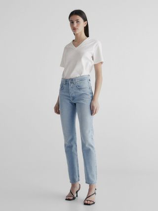 Massimo Dutti + Striaght Fit High-Waist Jeans