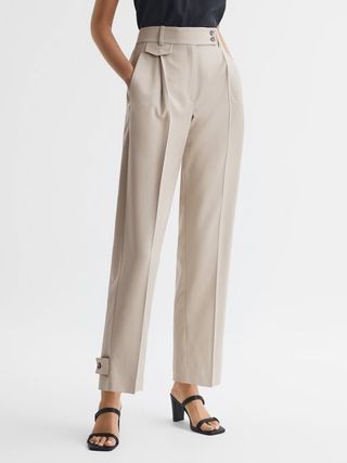Reiss + Stone River High Rise Cropped Tapered Trousers