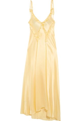 Attico + Marisa Ruffled Silk-Satin Maxi Dress