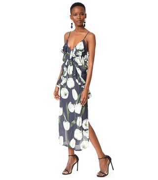 MLM Label + Ruffle Slip Midi Dress