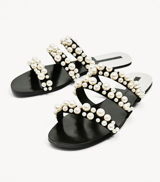 Zara + Pearly Strappy Sandals