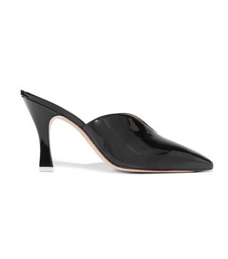 Attico + Monica Patent-Leather Mules