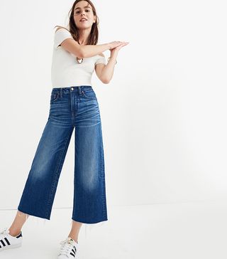 Madewell + Wide-Leg Crop Jeans in Frida Wash