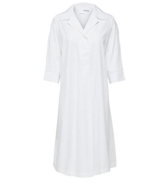 Marks and Spencer + Organic Cotton Collared Midaxi Shirt Dress