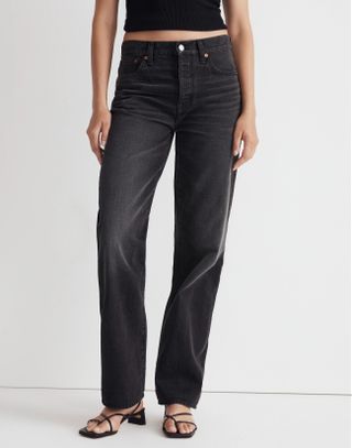Madewell + Petite Low-Slung Straight Jeans
