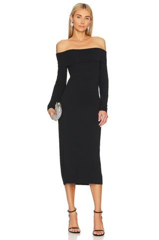 Bobi + Off-the-Shoulder Midi Dress