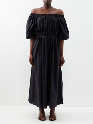 Matteau + Off-the-Shoulder Organic-Cotton Poplin Maxi Dress