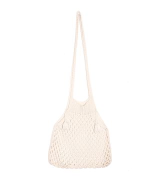 Hixixi Cotton Rope Travel Beach Fishing Net Handbag Shopping Woven Shoulder  Bag for Women Girls (Black): Handbags