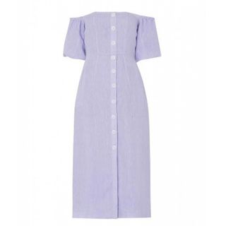 Kitri + Violette Linen Bardot Dress