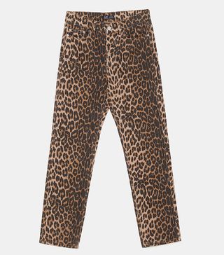 Zara + Leopard Print Jeans