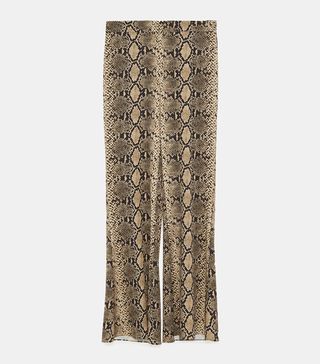 Zara + Snake Print Trousers