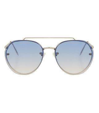 Topshop + Small Rimless Aviator Sunglasses