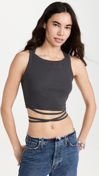 Ninety Percent + Eamon Tie Waist Top