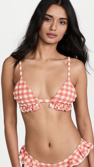 Montce + Ruffle Triangle Bikini Top