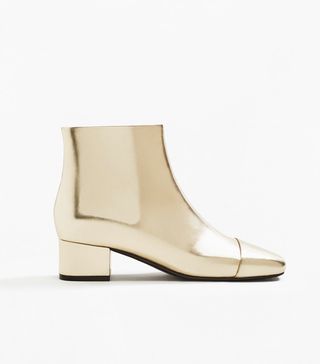 Mango Outlet + Zipped Metallic Boots