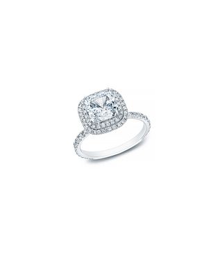 Auriya + Diamond Double Halo Engagement Ring