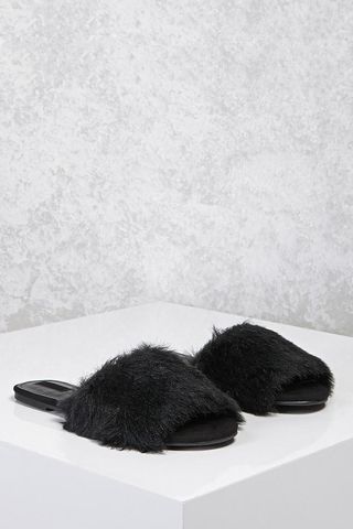 Forever 21 + Faux Fur Slide Sandals