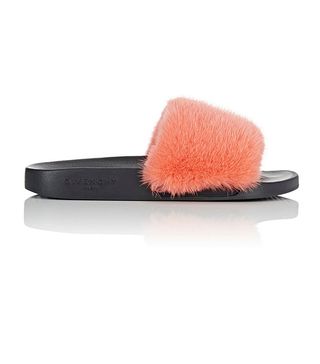 Givenchy + Mink Fur Slide Sandals