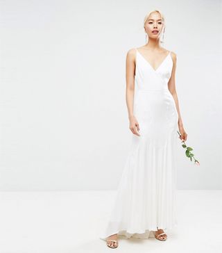 Asos Bridal + Cami Maxi Dress With Paneled Seam Details