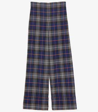 Zara + Check Trousers With Turn-Up Hems
