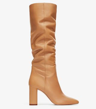 Zara + High-Heel Leather Boots